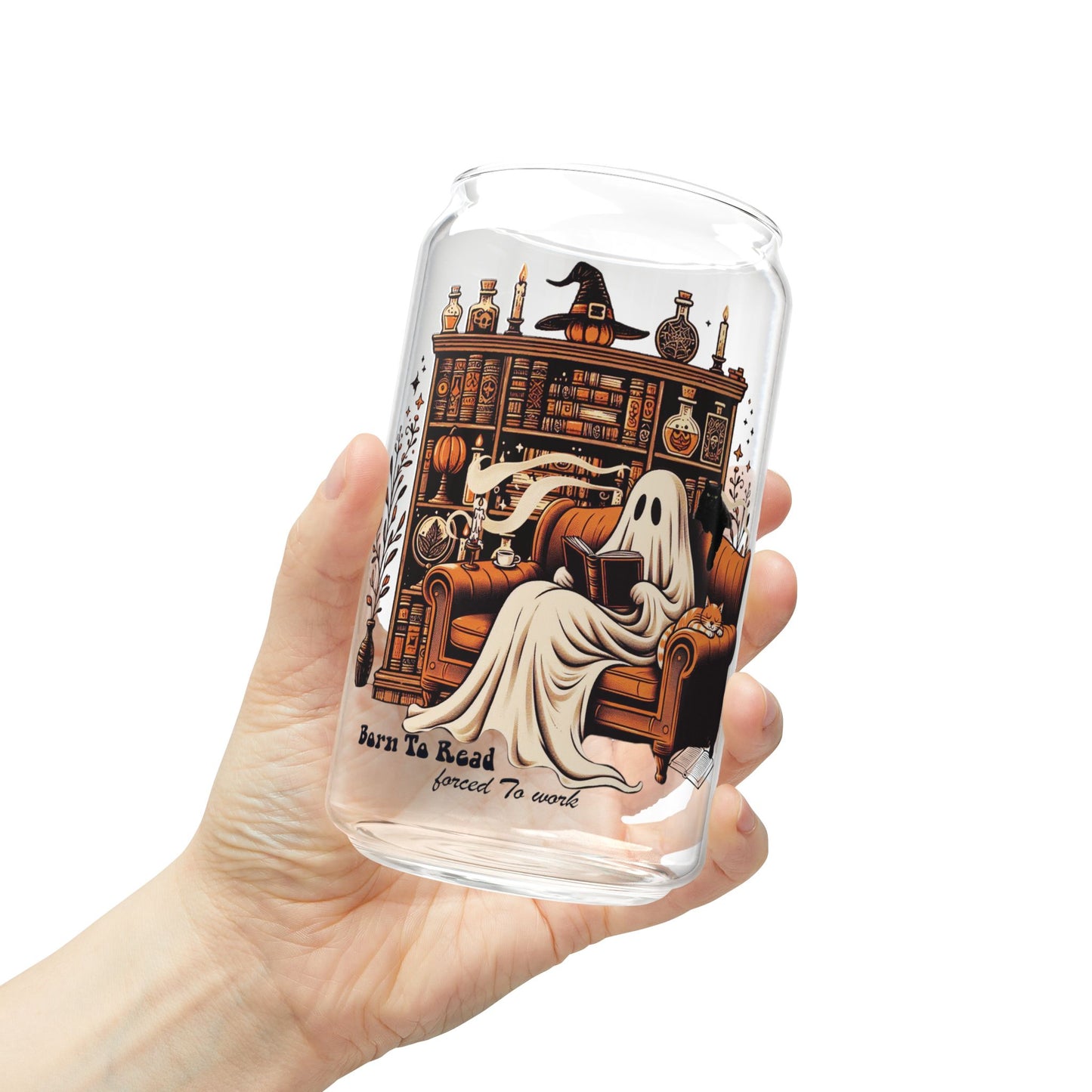 Halloween ghost mug | Sipper Glass 16oz |