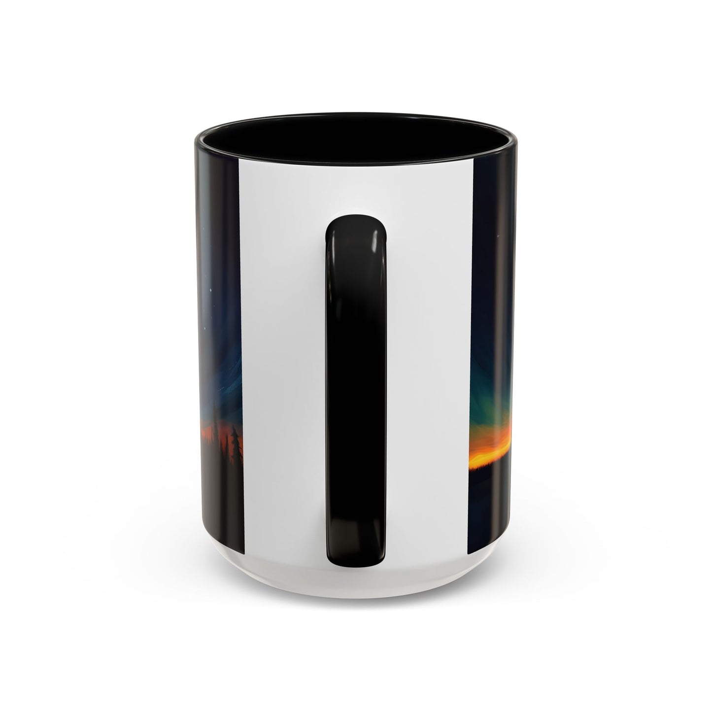 Aurora Borealis Accent Mug | Northern Lights Landscape Mug