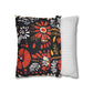 Boho Chic Floral Pillow Cover – Bold Indoor Decor | Spun Polyester Square Pillowcase | Decorative floral pillow