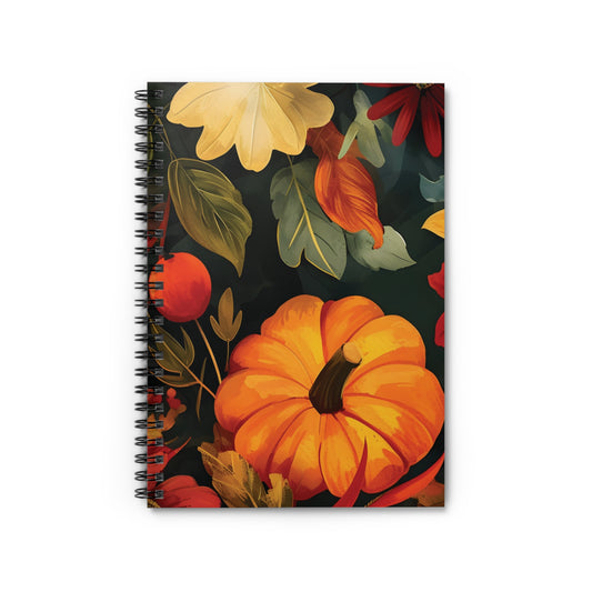 Autumn Harvest Spiral Notebook – Celebrate the Season in Every Note|  Spiral Notebook - Ruled Line