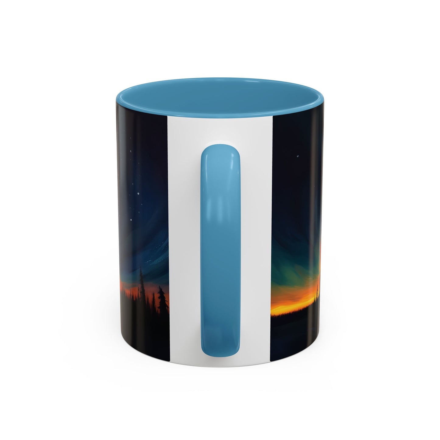 Aurora Borealis Accent Mug | Northern Lights Landscape Mug