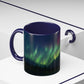 Illuminate Your Mornings: Northern Lights Accented Ceramic Mug 11, 15oz