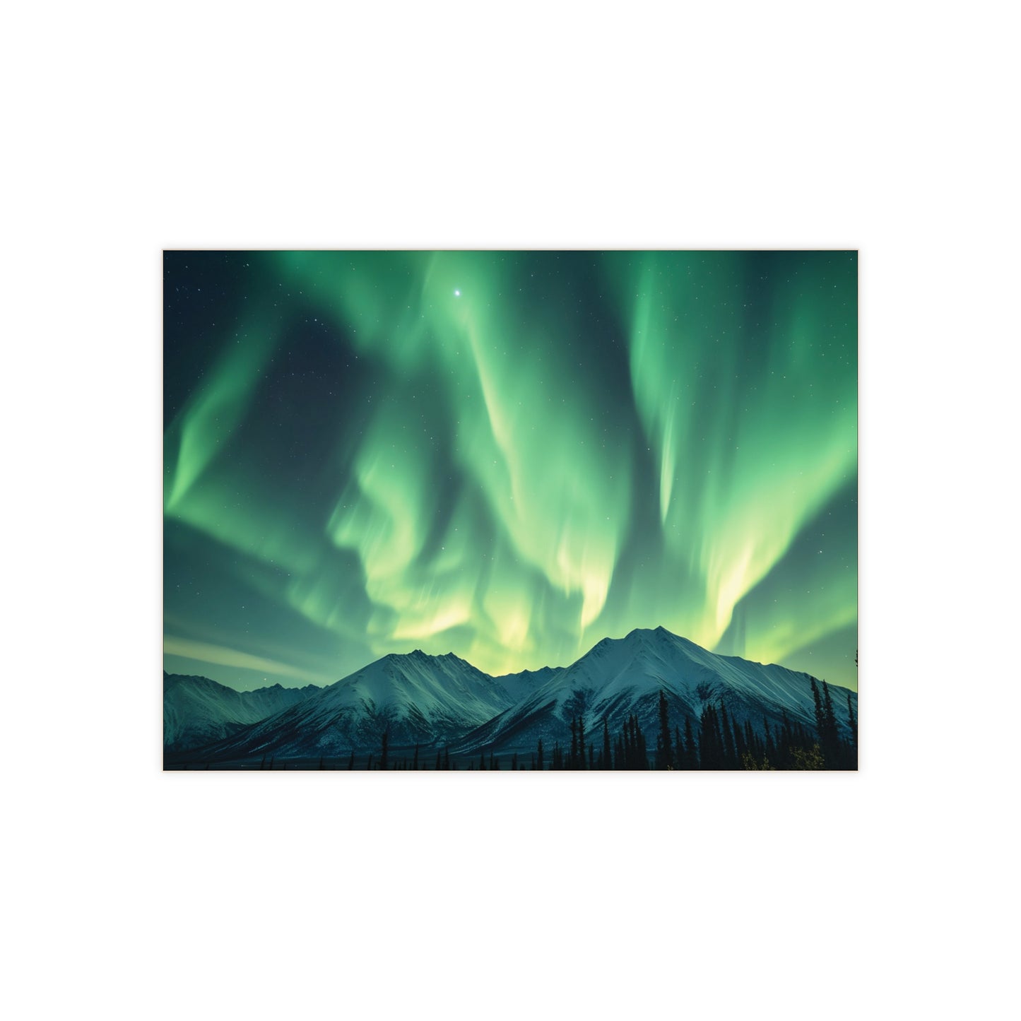 Breathtaking Northern Lights Ceramic Photo Tile | Glossy or Matte Finish Aurora Borealis Ceramic Photo Tile