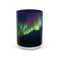 Illuminate Your Mornings: Northern Lights Accented Ceramic Mug 11, 15oz