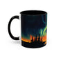 Aurora Borealis Accent Mug | Northern Lights Landscape Mug