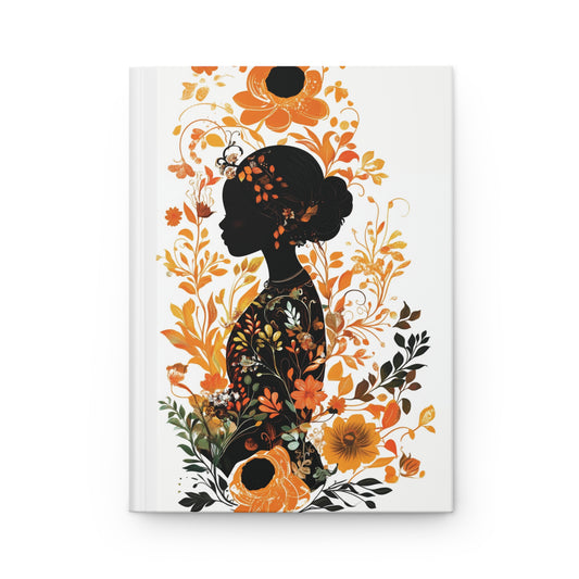 Floral Silhouette Hardcover Journal – Embrace the Beauty of Nature and Art