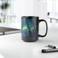 Enchanting Aurora Borealis Black Ceramic Mug | Northern Lights Mug