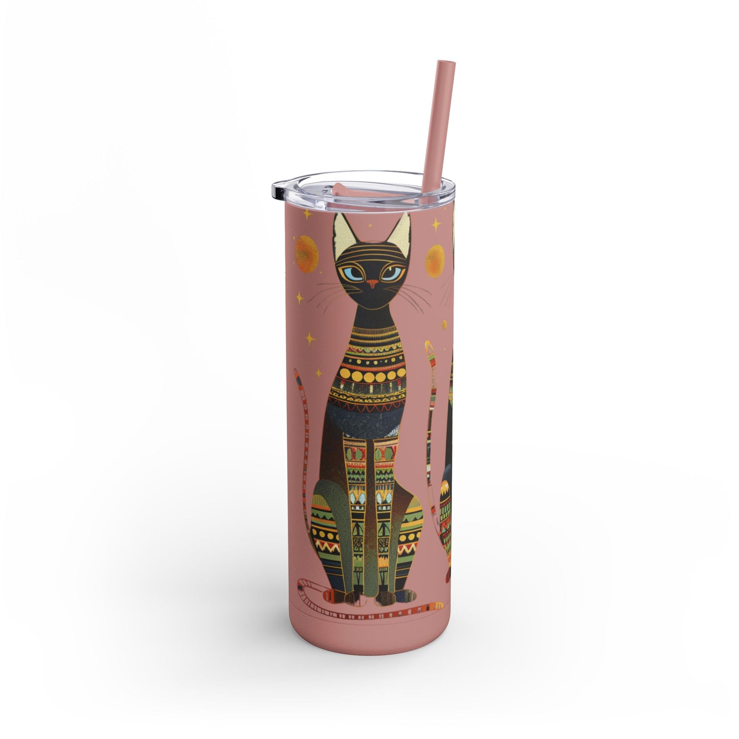 Hot and Cold Drink Tumbler | Artistic Cat Print Tumbler | Travel Coffee Mug | Cat Lover Gift