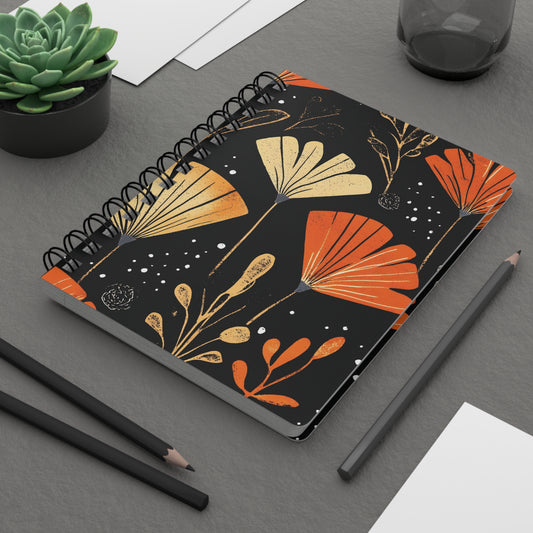 Bold Floral Spiral-Bound Journal – Capture Your Thoughts in Style