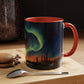 Aurora Borealis Accent Mug | Northern Lights Landscape Mug