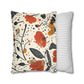 Autumn Bloom Pillow Cover – Cozy Up Your Space with Warm Floral Decor! Spun Polyester Square Pillowcase