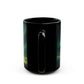 Enchanting Northern Lights Black Ceramic Mug | Black Ceramic Aurora Borealis Mug | Enchanting Mountain Night Sky Mug