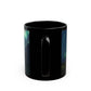 Aurora Borealis Magic: Northern Lights Ceramic Black Mug