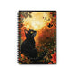 Autumn Cat Spiral Notebook – Capture Your Thoughts with a Touch of Magic