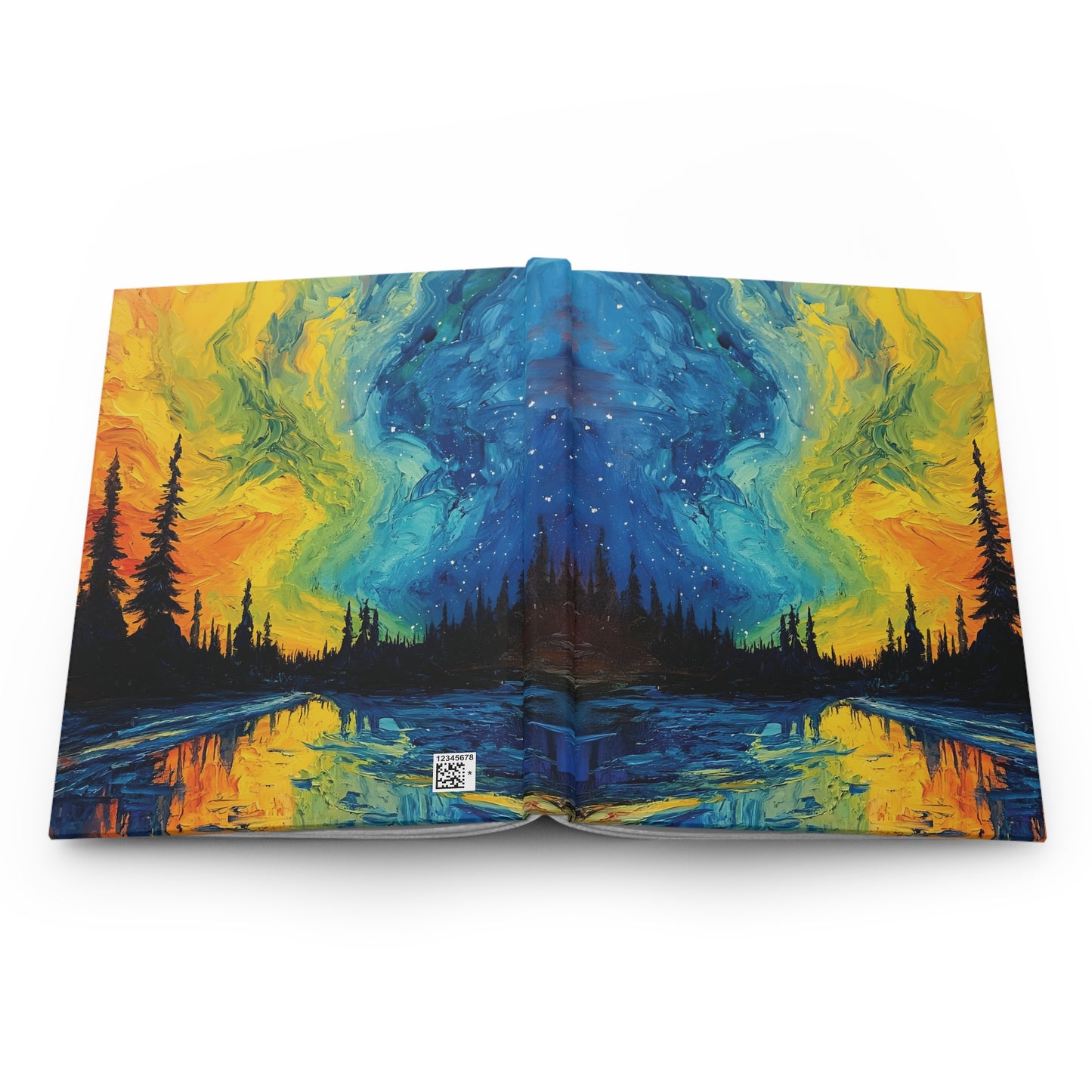 Vibrant Northern Lights Hardcover Journal – A Burst of Color for Inspired Writing