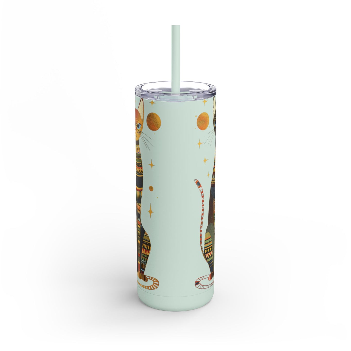 Hot and Cold Drink Tumbler | Artistic Cat Print Tumbler | Travel Coffee Mug | Cat Lover Gift