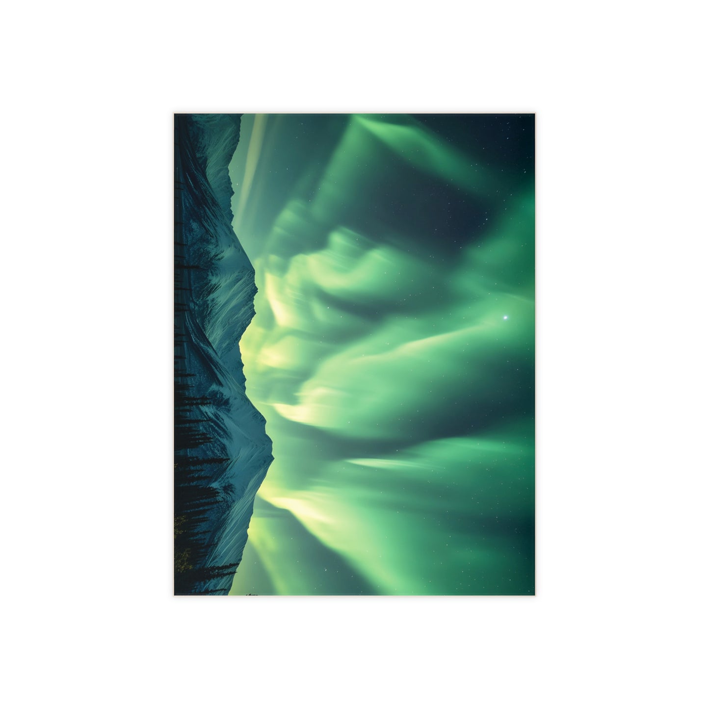 Breathtaking Northern Lights Ceramic Photo Tile | Glossy or Matte Finish Aurora Borealis Ceramic Photo Tile