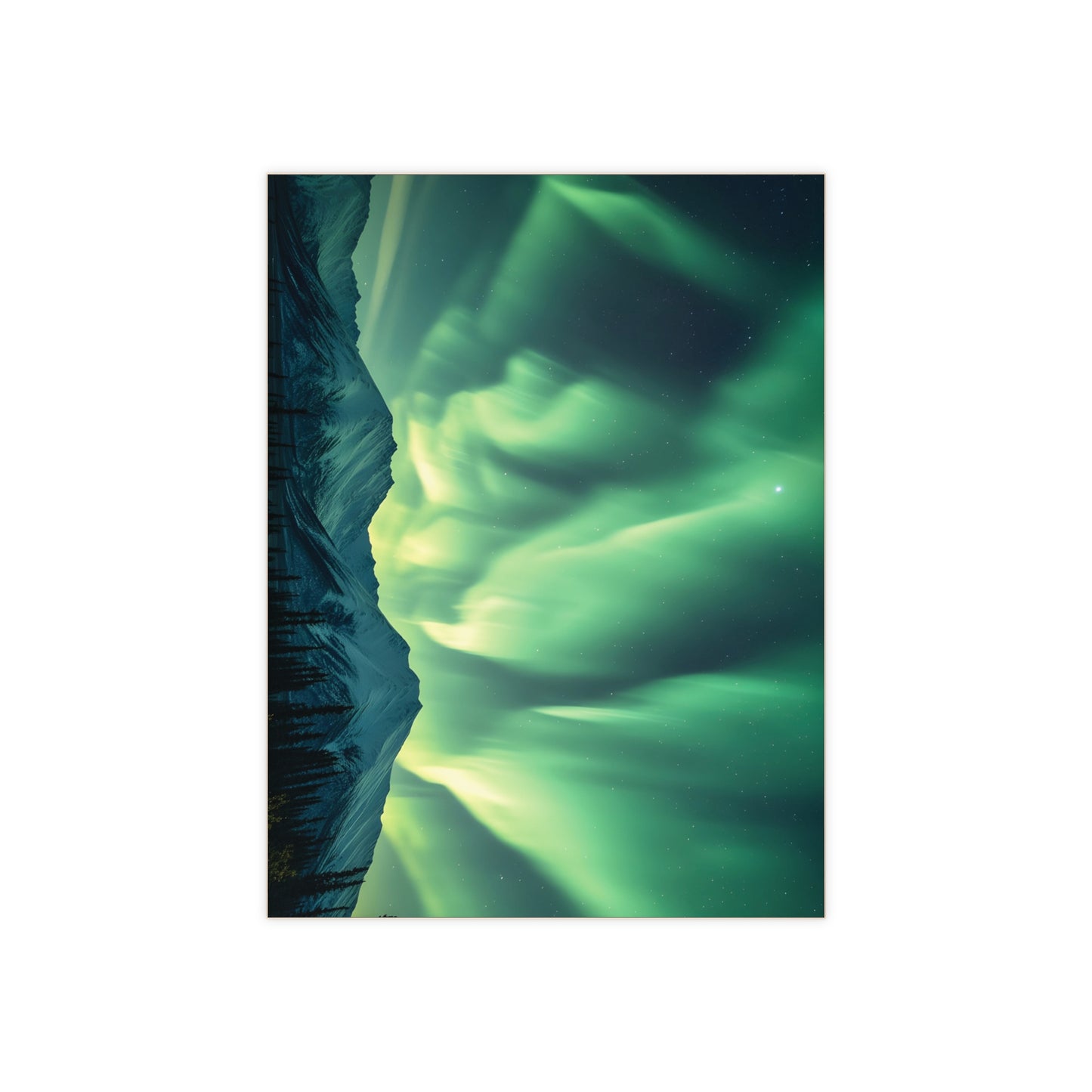 Breathtaking Northern Lights Ceramic Photo Tile | Glossy or Matte Finish Aurora Borealis Ceramic Photo Tile