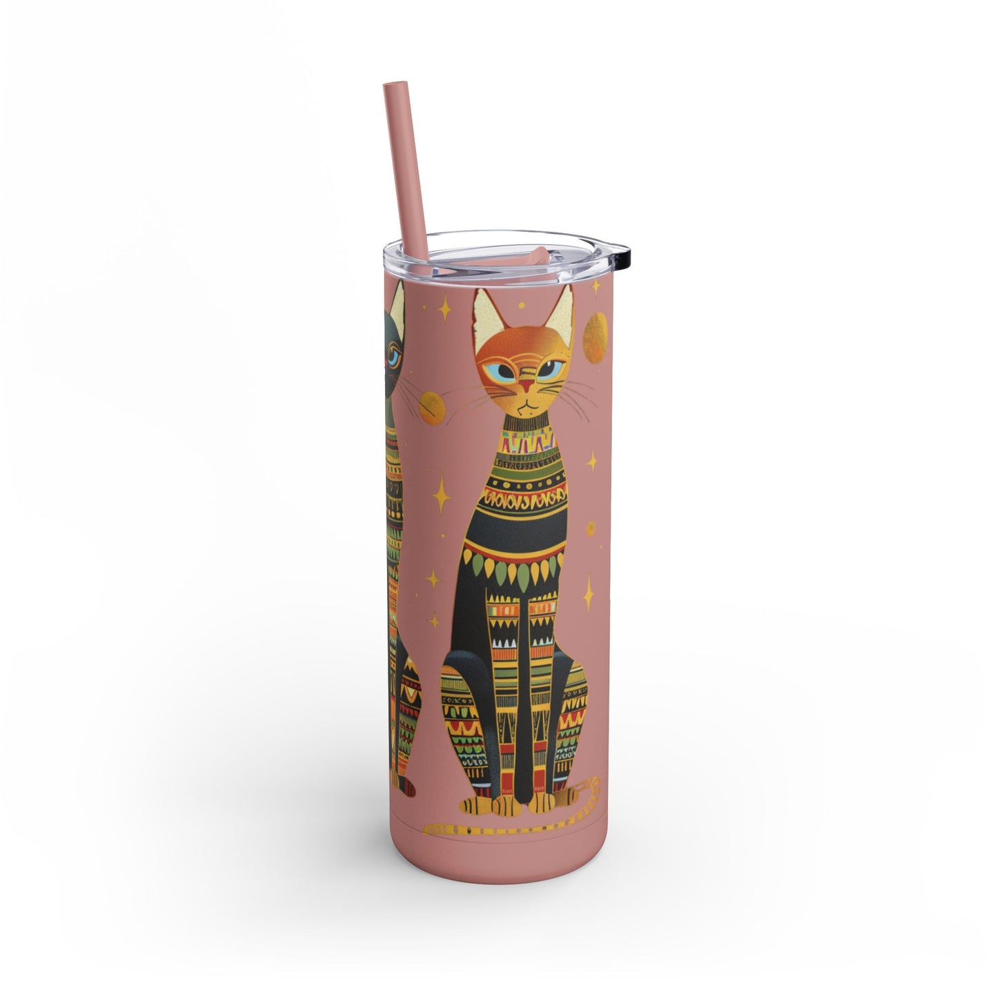 Hot and Cold Drink Tumbler | Artistic Cat Print Tumbler | Travel Coffee Mug | Cat Lover Gift