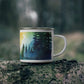 Enamel Camping Mug | Outdoor Adventure Mug | Nature Art Mug | Campers Gift | Camping Accessories