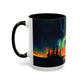 Aurora Borealis Accent Mug | Northern Lights Landscape Mug