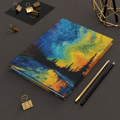 Vibrant Northern Lights Hardcover Journal – A Burst of Color for Inspired Writing