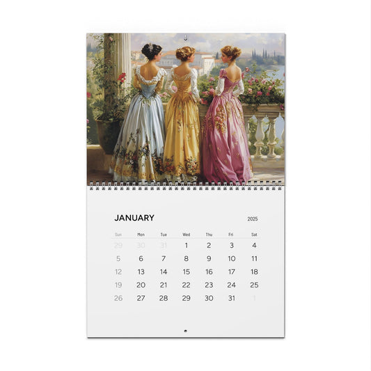 Timeless Elegance 2025 Wall Calendar | Romantic Art of Victorian Women Wall Calendars (2025) | Regency Calendar 2025