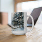 Winter Ceramic Mug 11oz, Christmas Gifts, Coffee Mug, Nature Mug, Unique Mugs