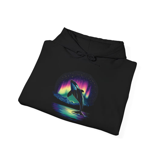 Orca Aurora Borealis Hoodie | Northern Lights Hooded Sweatshirt