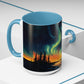 Aurora Borealis Accent Mug | Northern Lights Landscape Mug