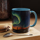 Aurora Borealis Accent Mug | Northern Lights Landscape Mug