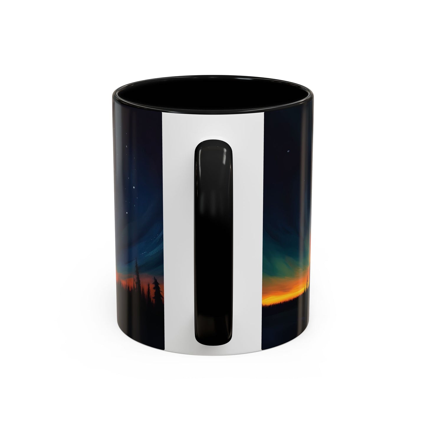 Aurora Borealis Accent Mug | Northern Lights Landscape Mug