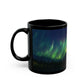 Aurora Borealis Magic: Northern Lights Ceramic Black Mug