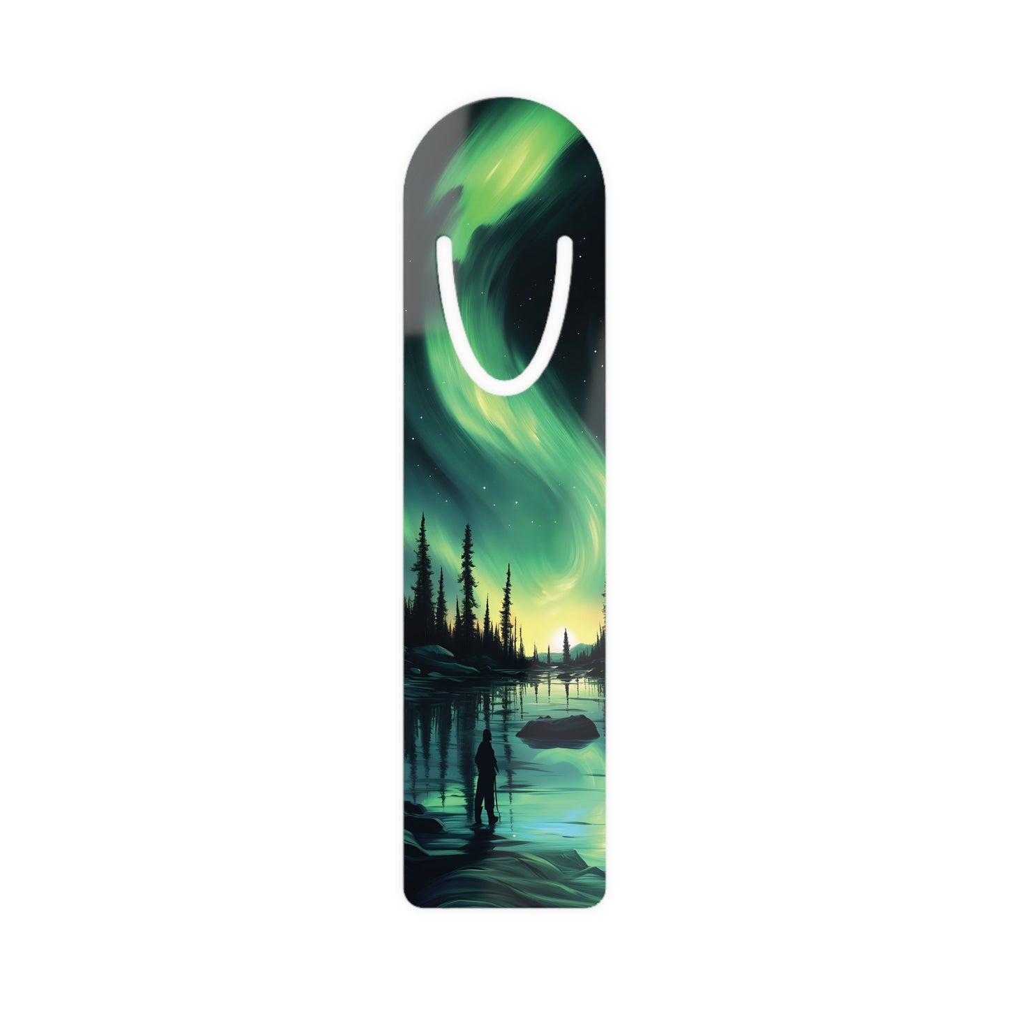 Serene Northern Lights Bookmark – A Captivating Addition for Nature Lovers!