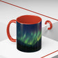 Illuminate Your Mornings: Northern Lights Accented Ceramic Mug 11, 15oz