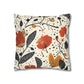 Autumn Bloom Pillow Cover – Cozy Up Your Space with Warm Floral Decor! Spun Polyester Square Pillowcase