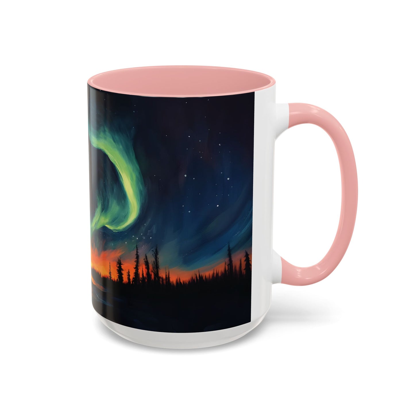 Aurora Borealis Accent Mug | Northern Lights Landscape Mug