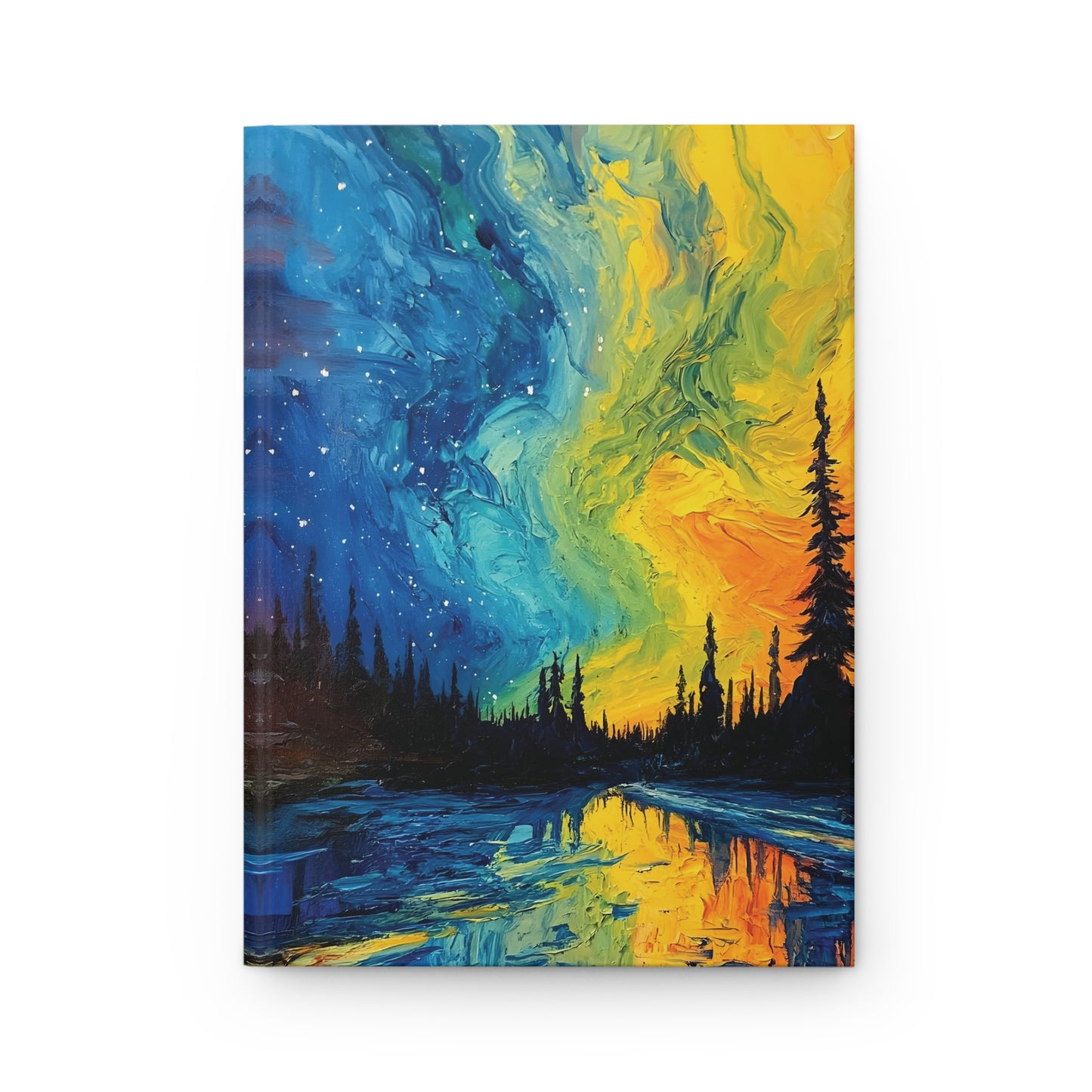 Vibrant Northern Lights Hardcover Journal – A Burst of Color for Inspired Writing