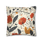 Autumn Bloom Pillow Cover – Cozy Up Your Space with Warm Floral Decor! Spun Polyester Square Pillowcase