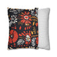 Boho Chic Floral Pillow Cover – Bold Indoor Decor | Spun Polyester Square Pillowcase | Decorative floral pillow