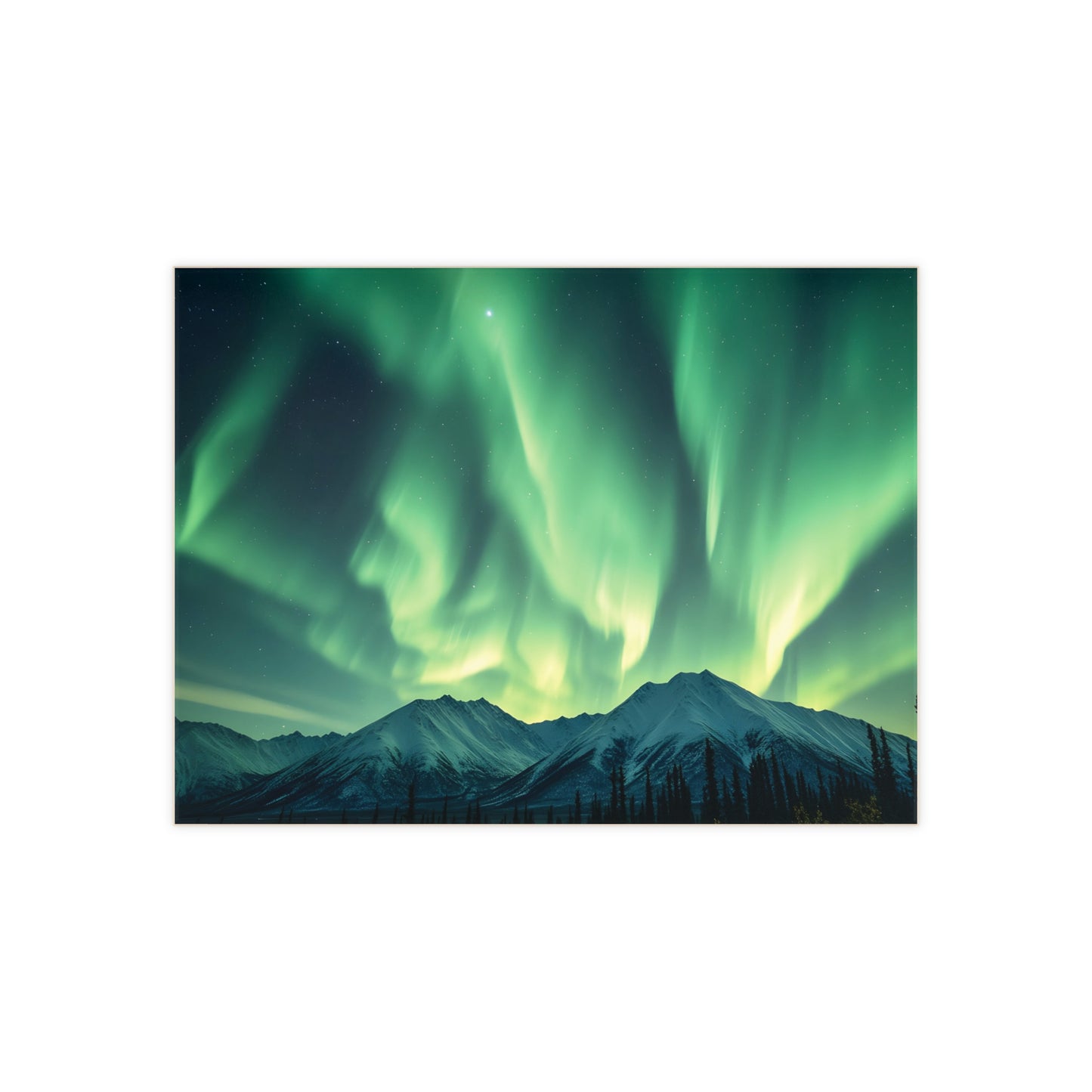 Breathtaking Northern Lights Ceramic Photo Tile | Glossy or Matte Finish Aurora Borealis Ceramic Photo Tile