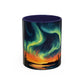 Aurora Borealis Accent Mug | Northern Lights Landscape Mug