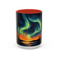 Aurora Borealis Accent Mug | Northern Lights Landscape Mug