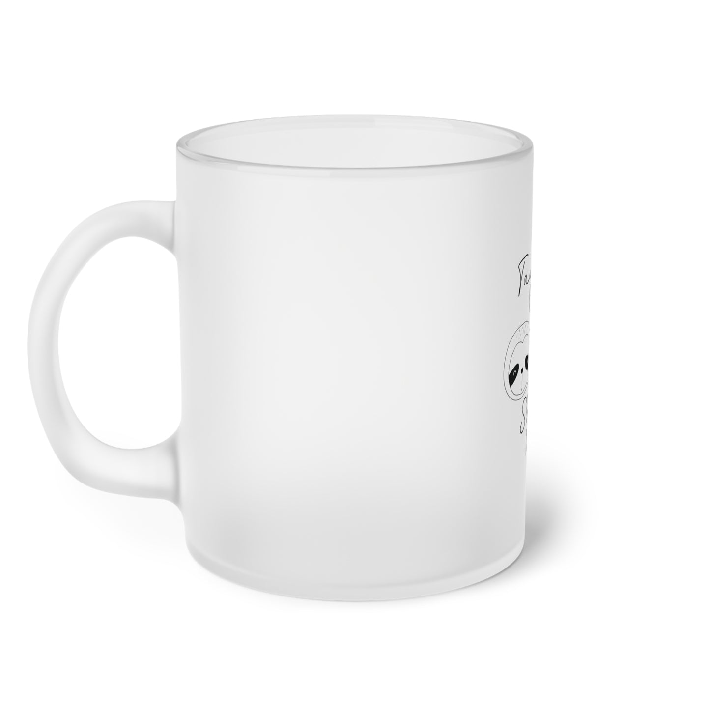 Taurus by Birth Sloth by Choice Frosted Glass Mug | Taurus Mug | Zodiac Gift |  Sloth Mug