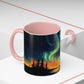 Aurora Borealis Accent Mug | Northern Lights Landscape Mug