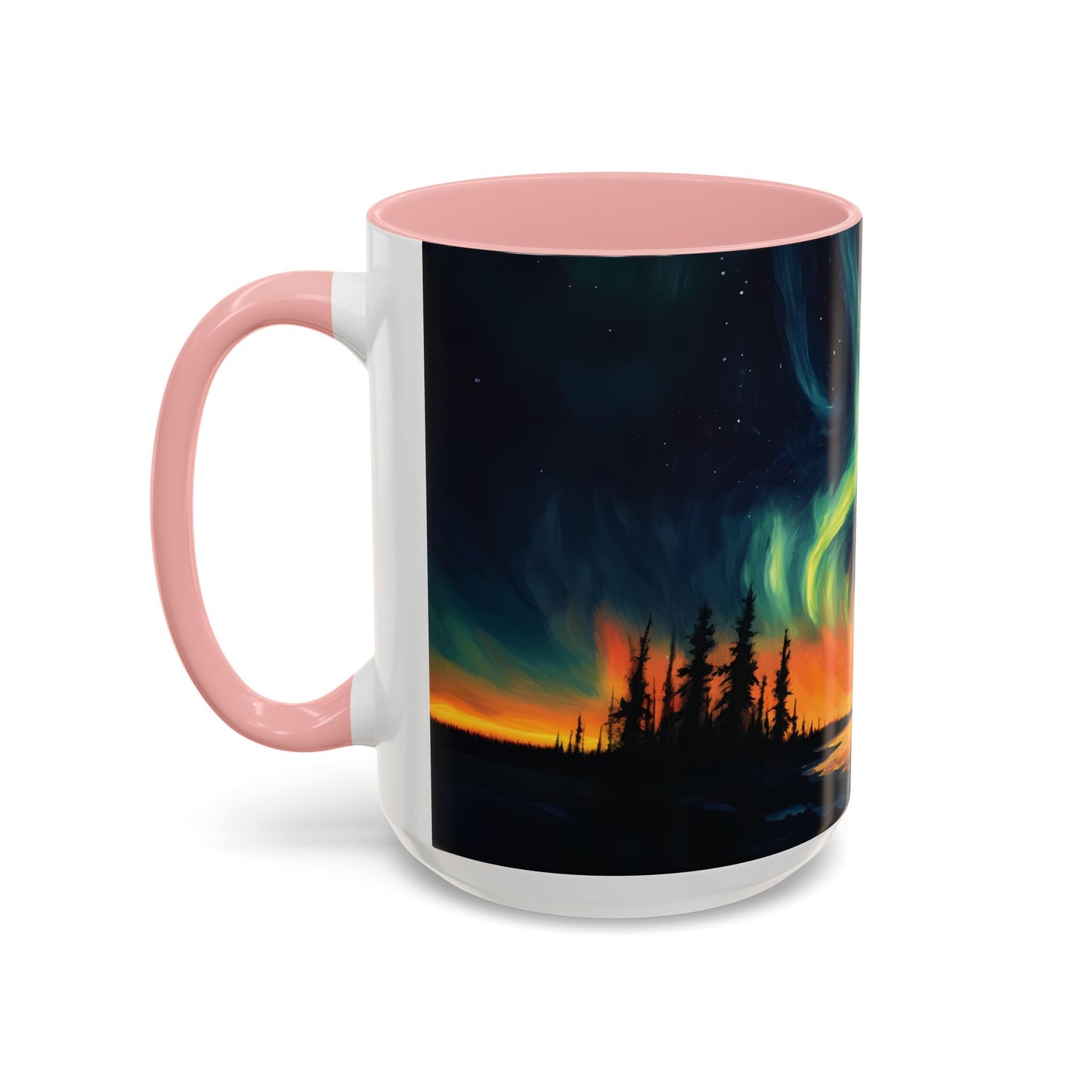 Aurora Borealis Accent Mug | Northern Lights Landscape Mug