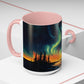 Aurora Borealis Accent Mug | Northern Lights Landscape Mug