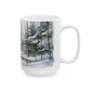 Winter Ceramic Mug 11oz, Christmas Gifts, Coffee Mug, Nature Mug, Unique Mugs