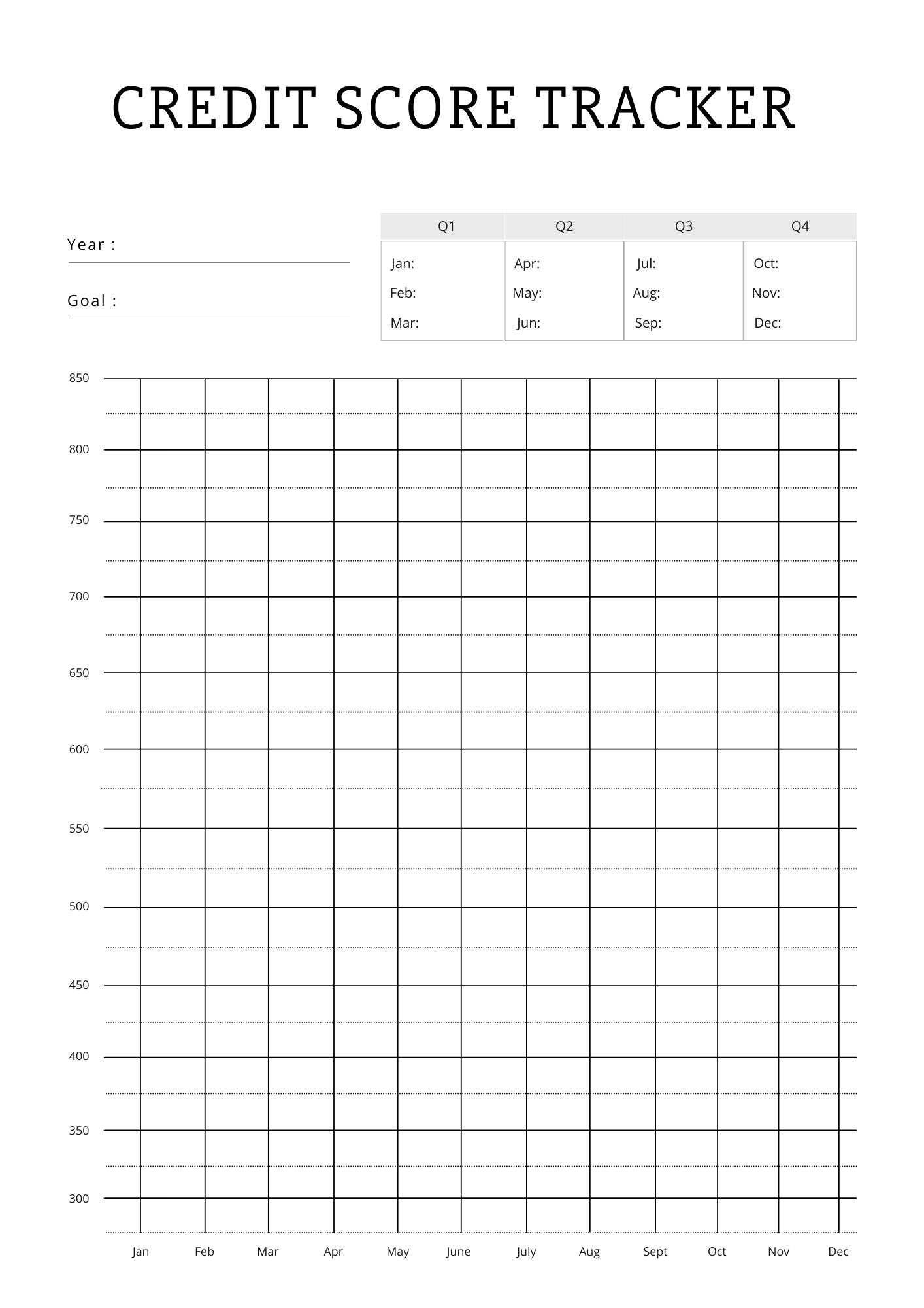 Credit Repair Worksheet