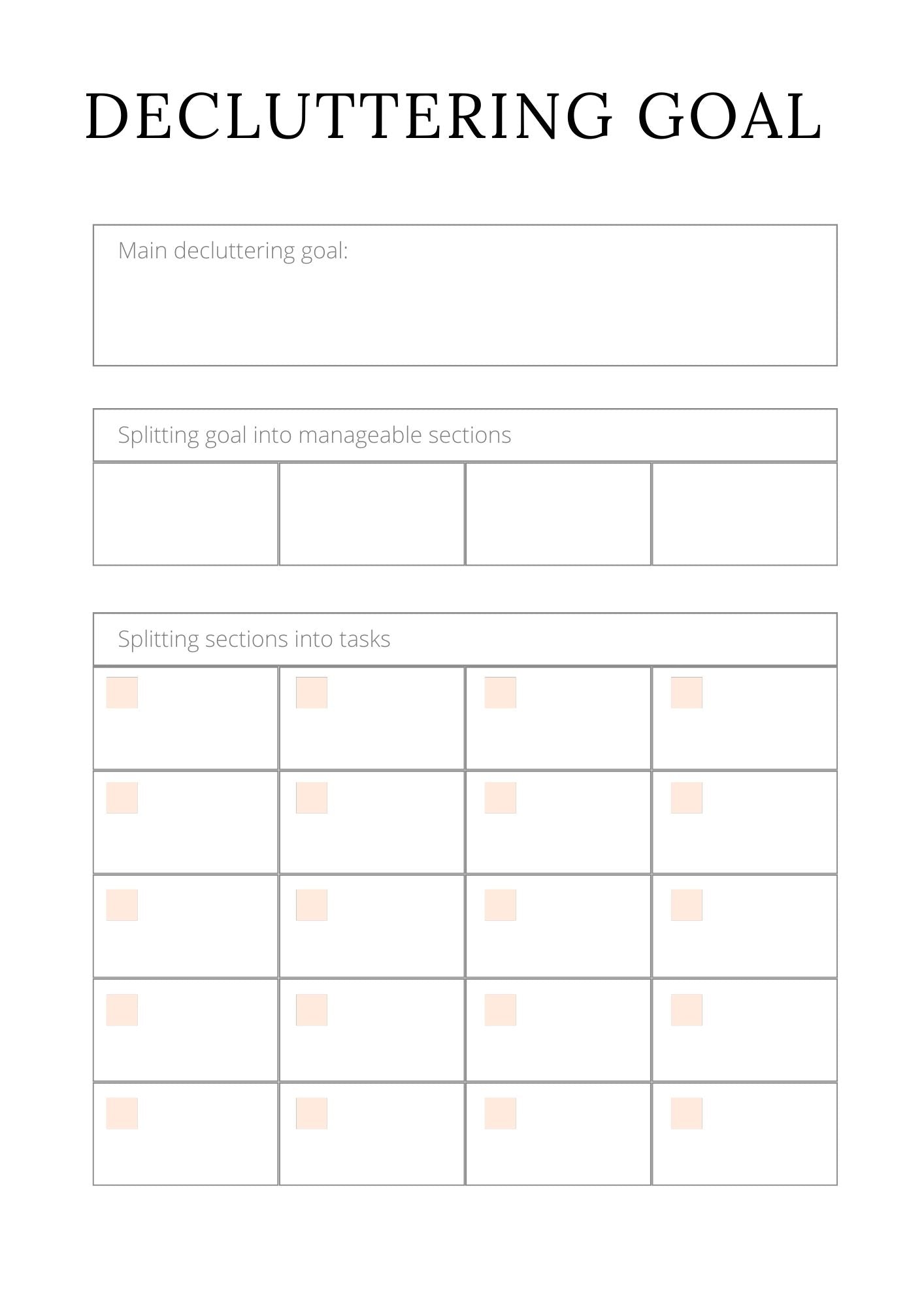 Declutter Your Home Planner